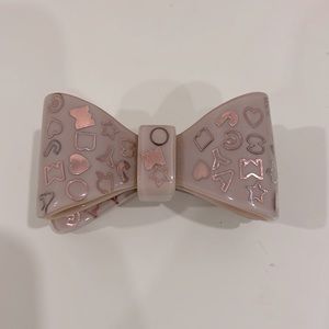 Marc Jacobs bow enamel hair clip barrette